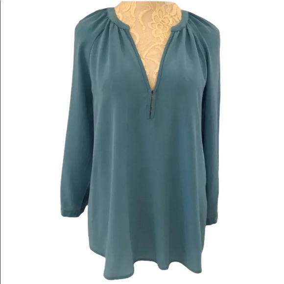 Joie Tops - Joie 100% Silk Slate Blue Peasant Tunic